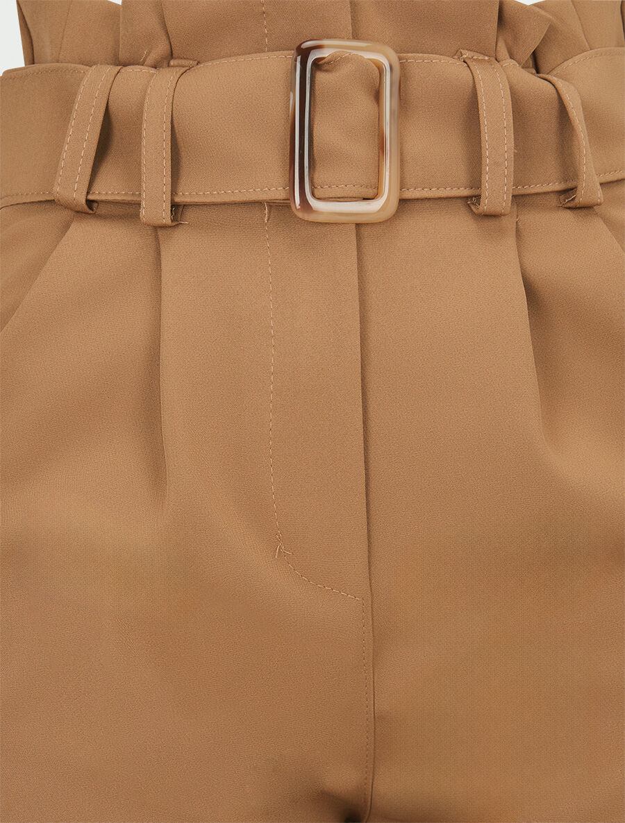 Pantalon de tailleur paperbag - Camel - 3