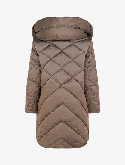 Doudoune matelassée à capuche - Taupe - 2
