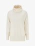 Pull droit à col roulé lâche - Crème - 1