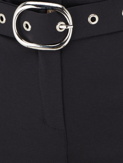 Pantalon droit ceinturé - Noir - 3