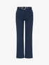 Pantalon droit ceinturé - Marine - 1