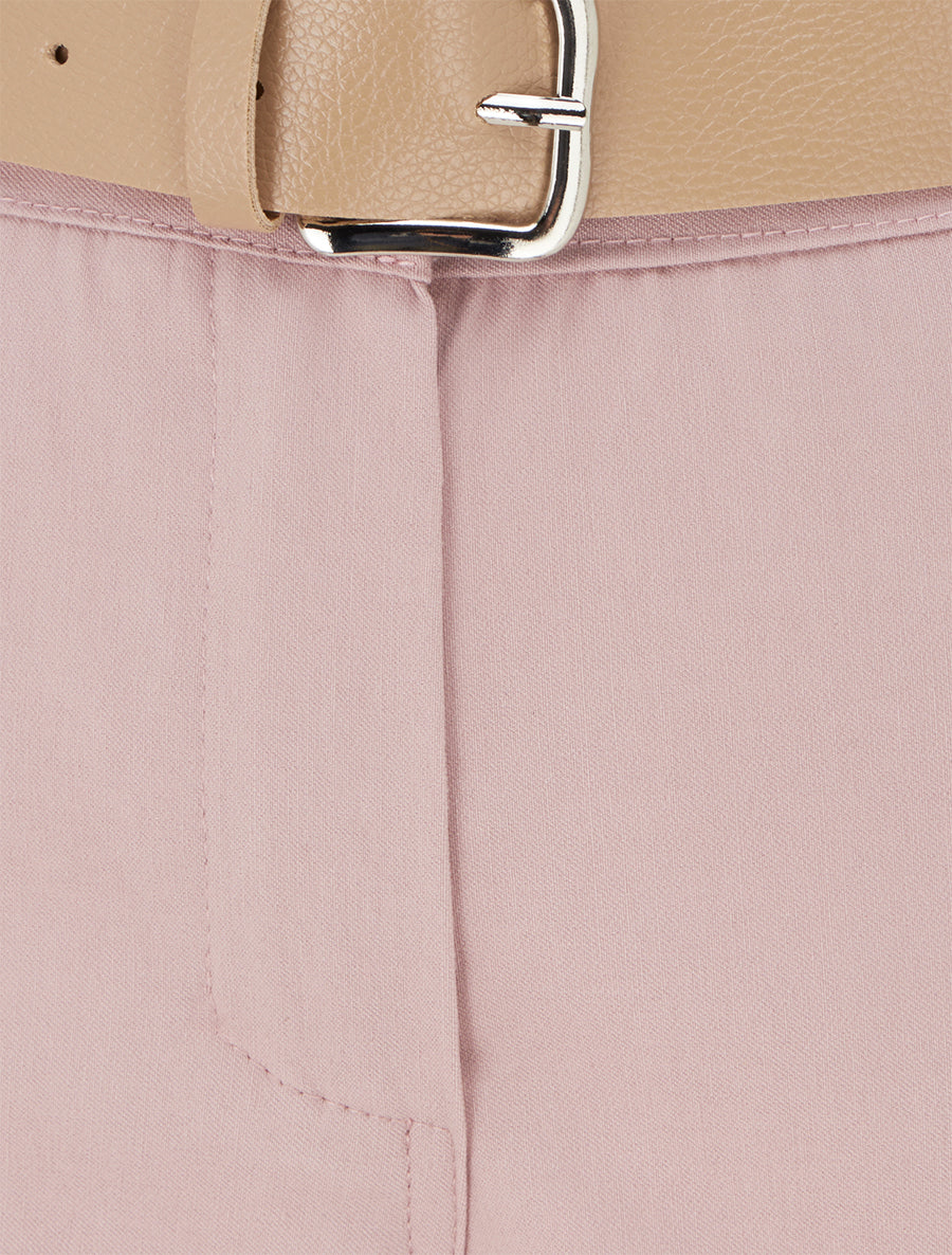 Pantalon droit uni - Vieux rose - 3