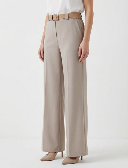 Effen rechte elastische broek - Mol