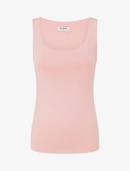 Effen klassiek tanktop - Roos