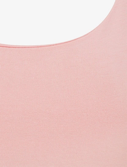 Effen klassiek tanktop - Roos