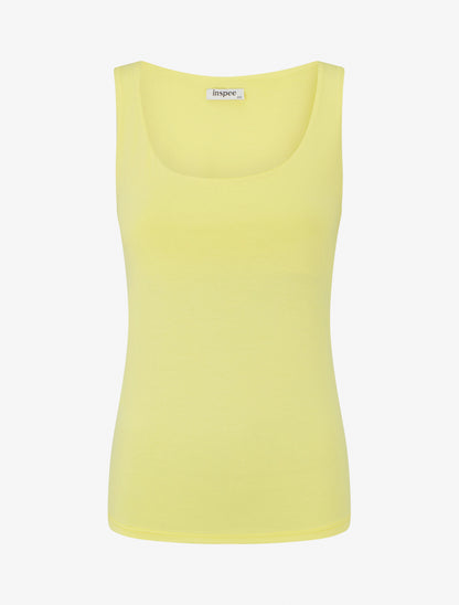 Effen klassiek tanktop - Geel
