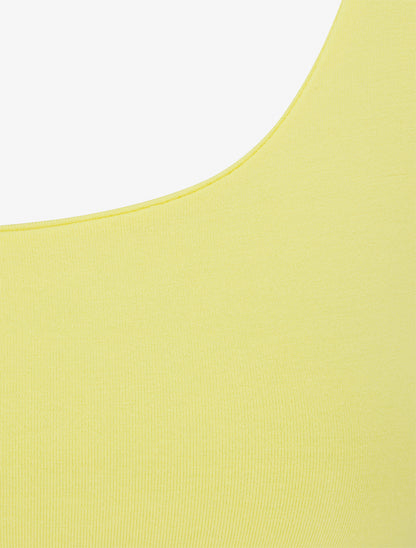 Effen klassiek tanktop - Geel