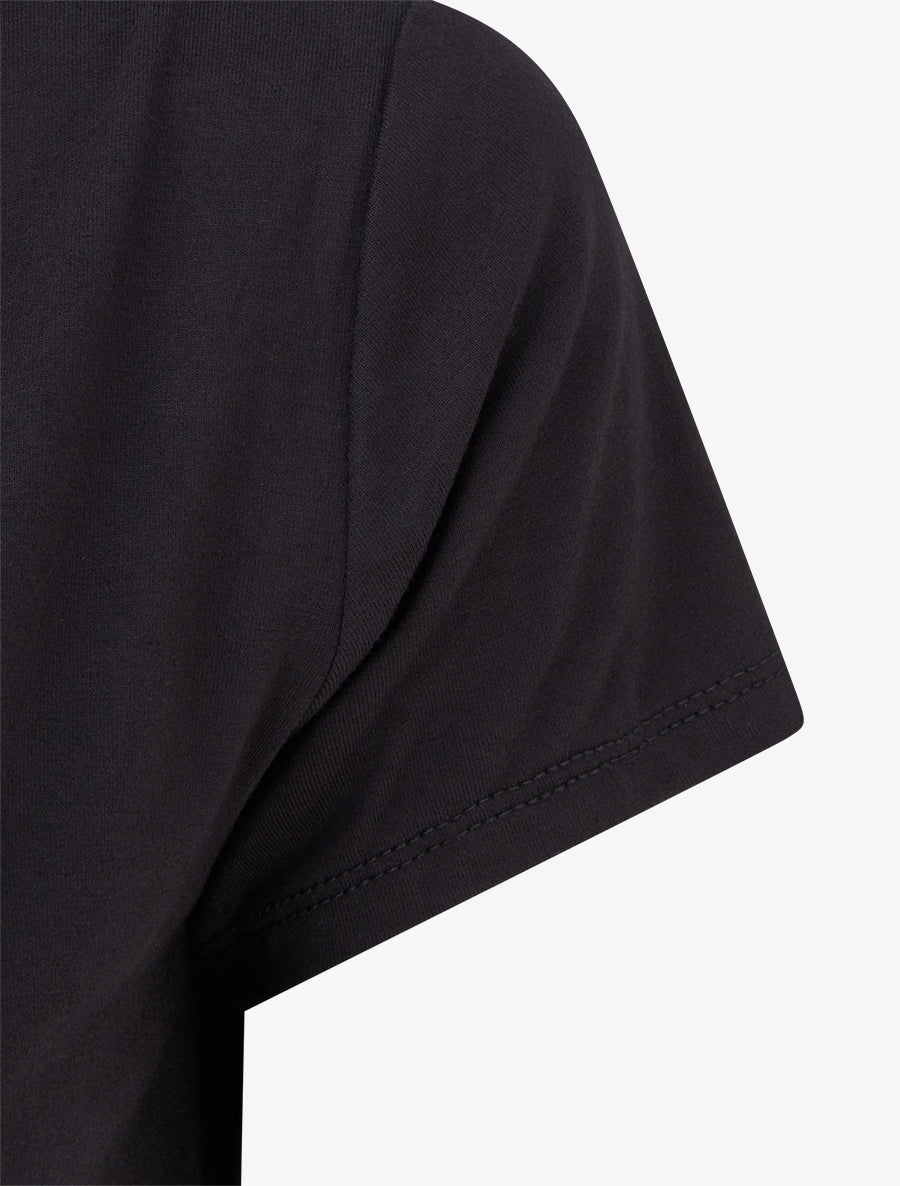 Top asymétrique à manches courtes - Noir - 3