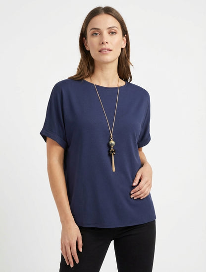 Top met korte mouwen - Marine