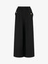 Pantalon ample uni à boutons décoratifs - Noir - 1