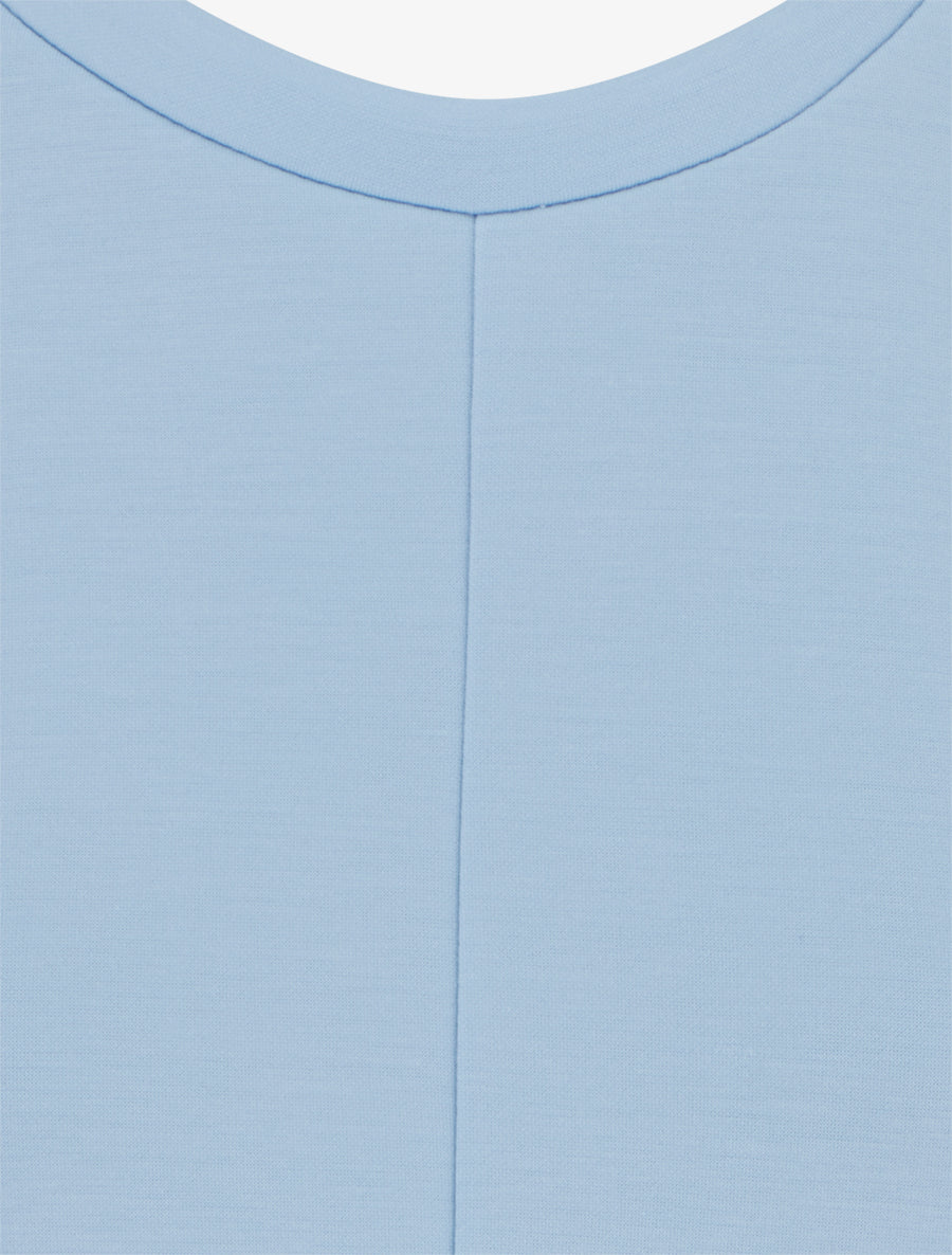 Top sans manches effet drapé et boutons - Bleu ciel - 3