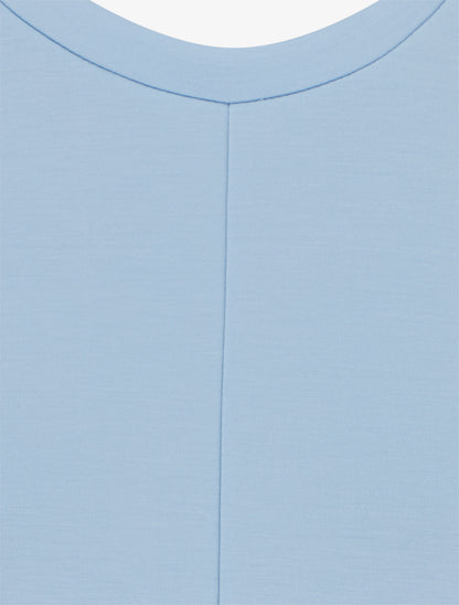 Top sans manches effet drapé et boutons - Bleu ciel - 3