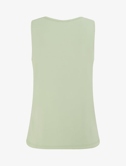 Top sans manches à bijou texturé - Vert amande - 2