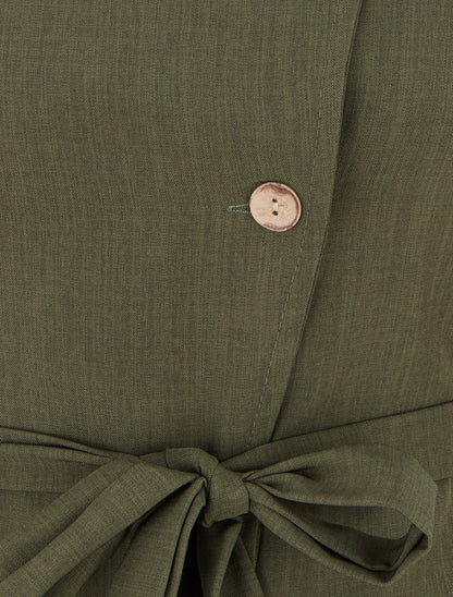 Top boutonné sans manches - Kaki - 3