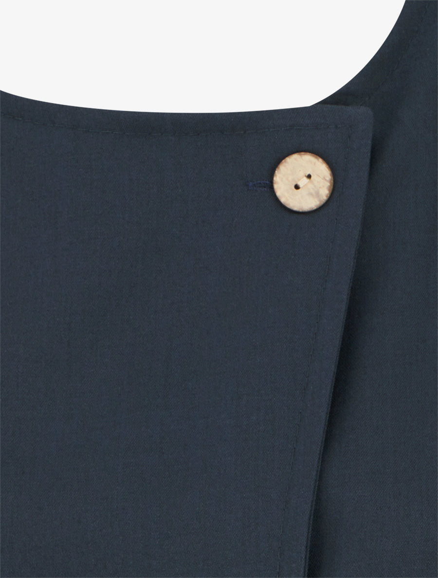 Top boutonné sans manches - Marine - 3