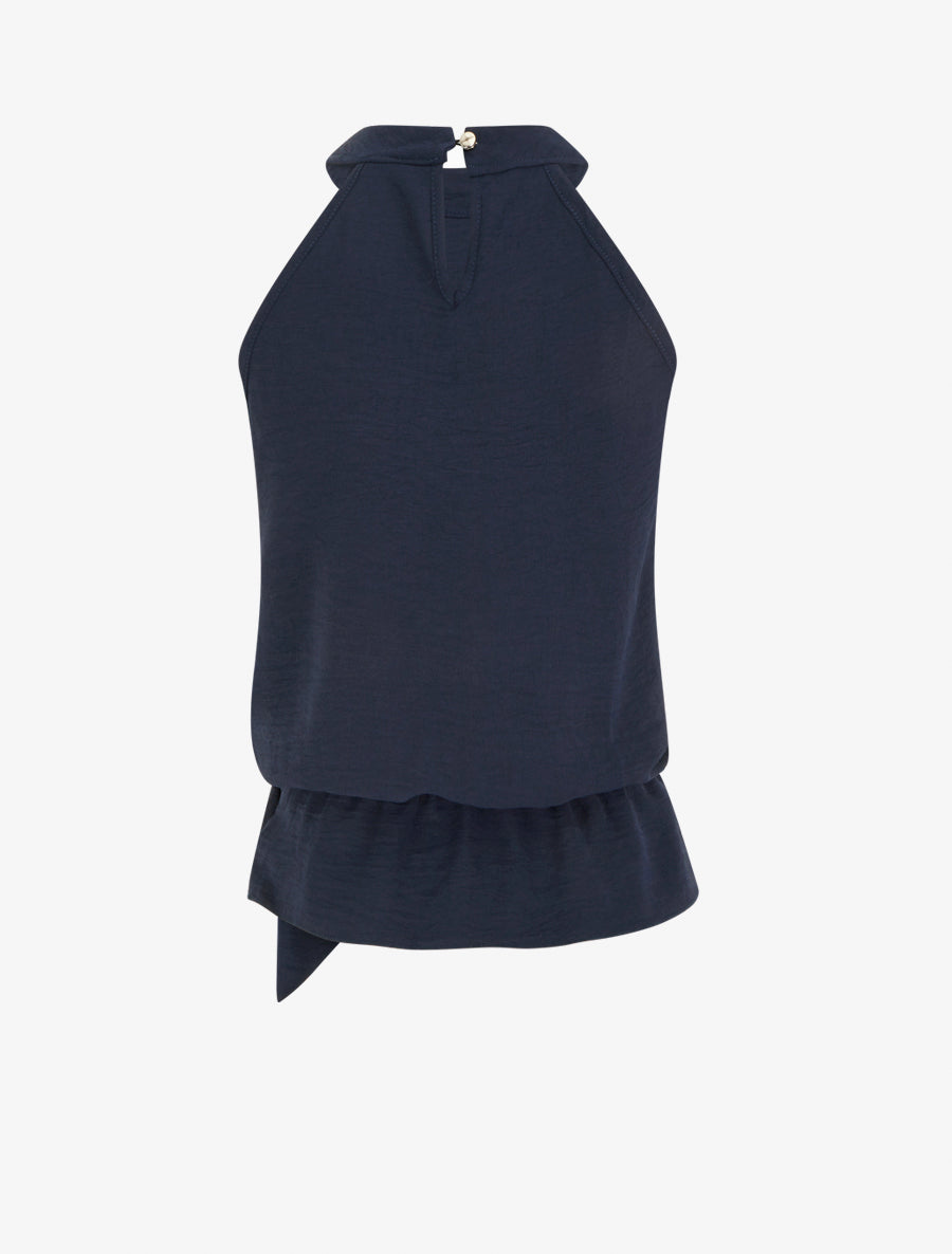Top à col américain et noeud - Marine - 2