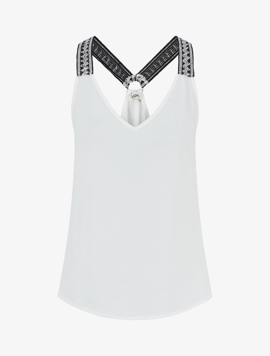 Débardeur droit à dos nageur - Blanc - 1