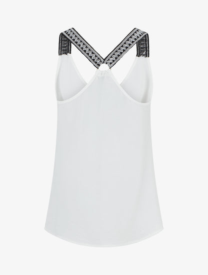 Débardeur droit à dos nageur - Blanc - 2