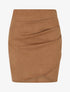 Jupe courte en suédine - Camel - 1
