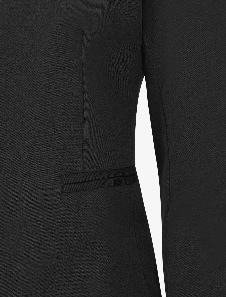 Veste ouverte à liseret - Noir - 3