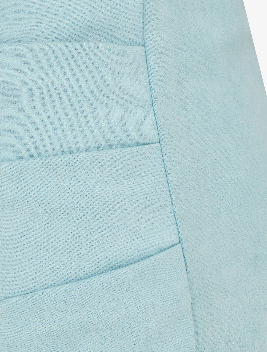 Jupe courte en suédine - Turquoise - 3