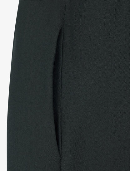Pantalon ample uni à taille haute - Noir - 3