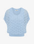 Top boule en dentelle - Bleu ciel - 1