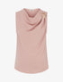 Top uni à empiècement bijou - Vieux rose - 1
