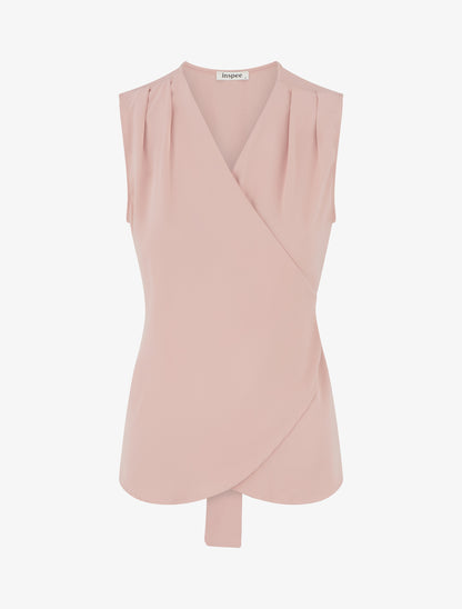 Top fluide uni à nouer - Vieux rose - 1