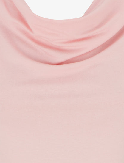 Top uni sans manches à broderie au dos - Rose - 3