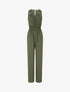 Combinaison ample à bretelles bijoux - Kaki - 1