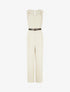 Combinaison unie à empiècement bijoux - Beige - 1