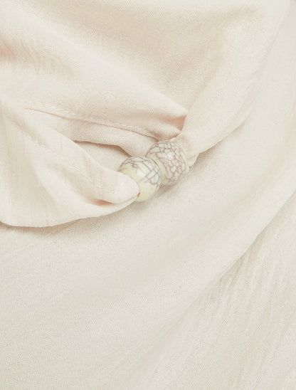 Top sans manches à empiècement bijoux - Beige - 3