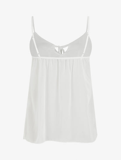 Caraco uni en voile - Blanc - 2