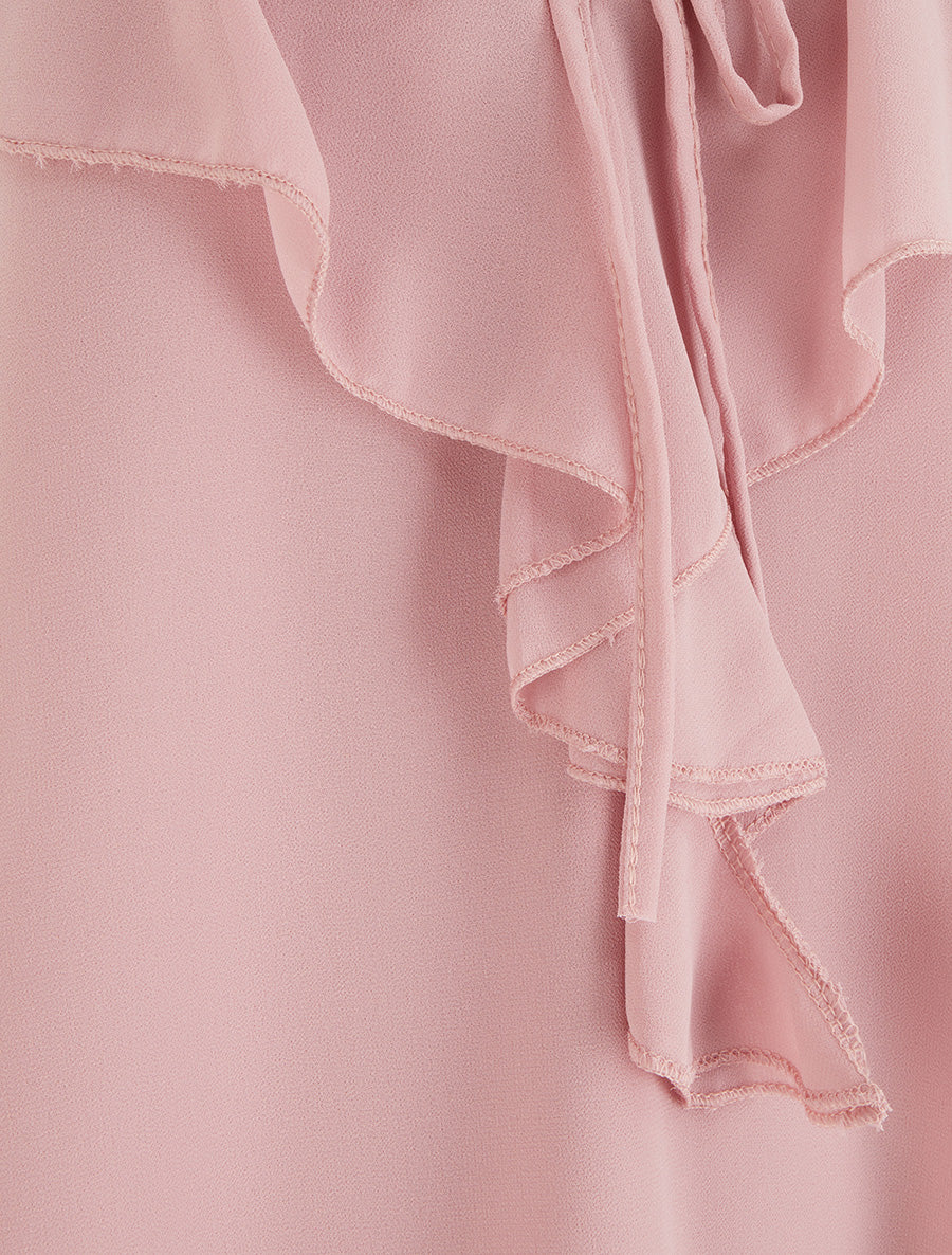 Caraco uni en voile - Vieux rose - 3