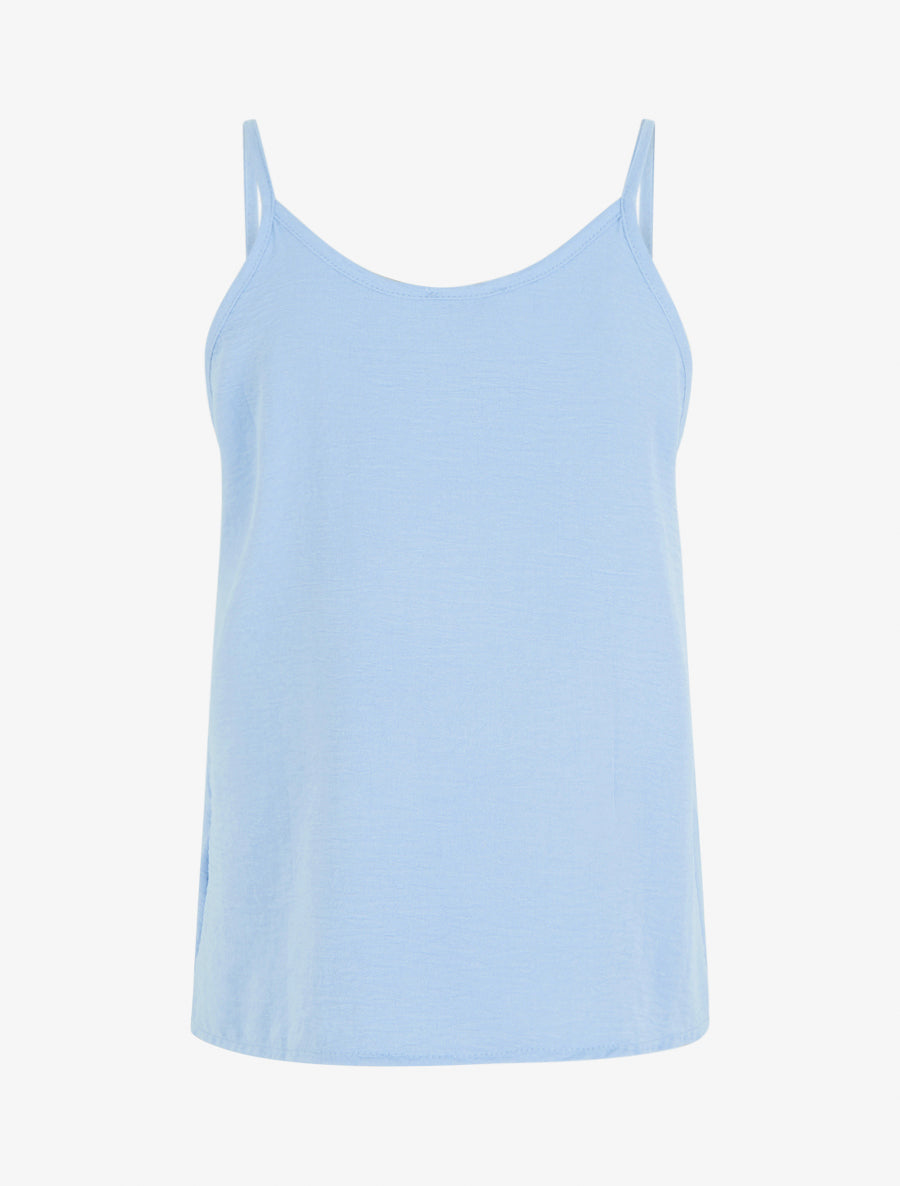 Caraco à boutons décoratifs et broderie - Bleu ciel - 2