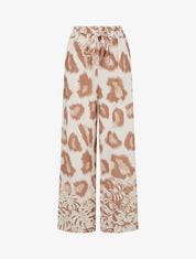 Pantalon ample imprimé léopard fantaisie - Camel - 1