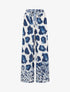 Pantalon ample imprimé léopard fantaisie - Marine - 1