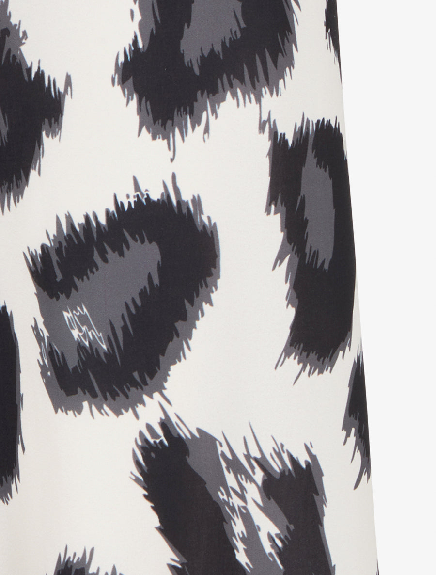 Pantalon ample imprimé léopard fantaisie - Noir - 3