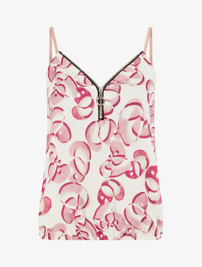 Caraco zippé imprimé graphique - Rose - 1