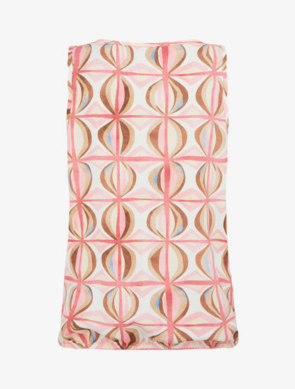 Top boule sans manches imprimé fantaisie - Rose - 2