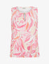 Top boule sans manches imprimé végétal - Rose - 1