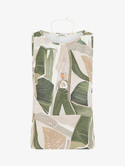 Top droit sans manches à imprimé abstrait - Kaki - 1