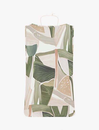 Top droit sans manches à imprimé abstrait - Kaki - 2