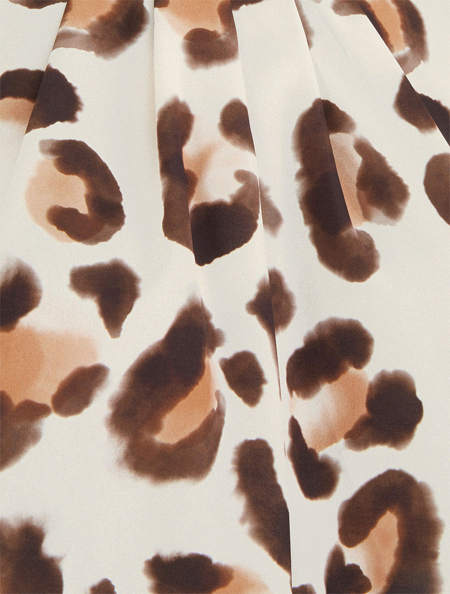 Top boule sans manches à imprimé léopard - Marron - 3