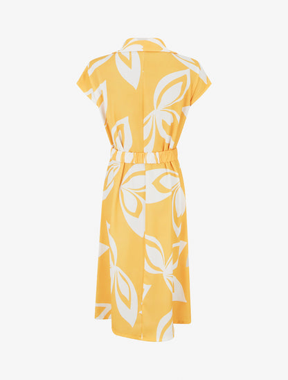 Robe droite ceinturée - Jaune - 2