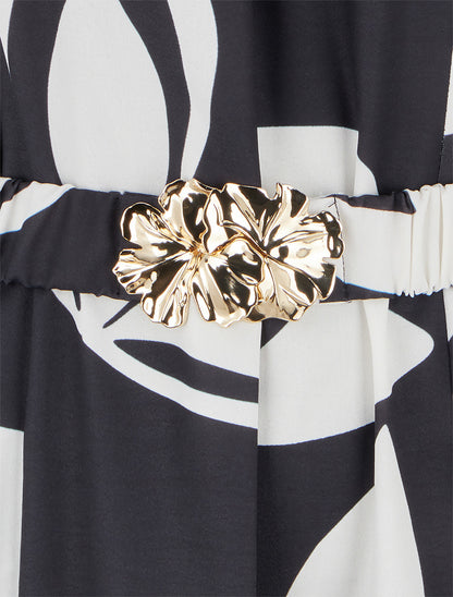 Robe droite ceinturée - Noir - 3