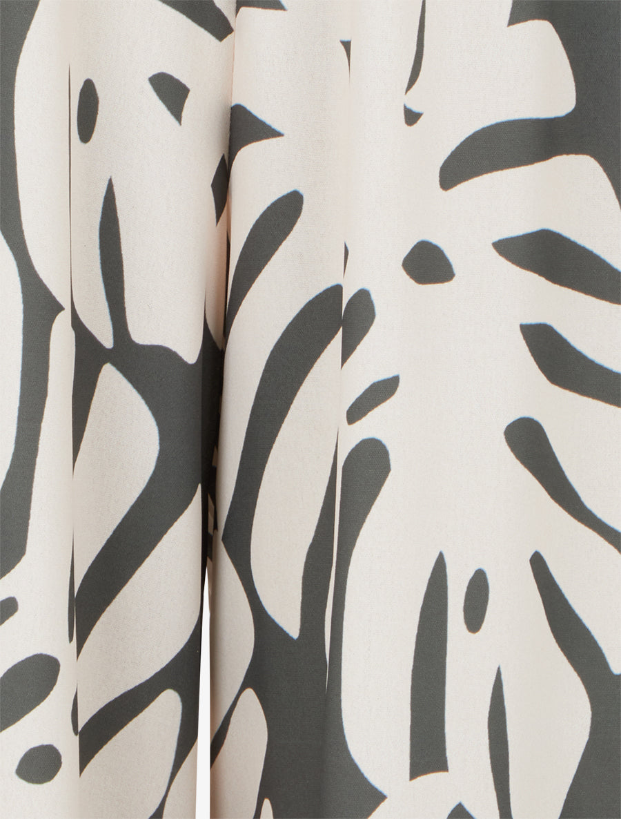 Combinaison imprimé feuilles à bretelles irisées - Kaki - 3