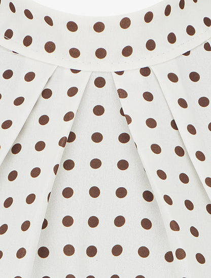 Top sans manches imprimé à pois - Beige - 3