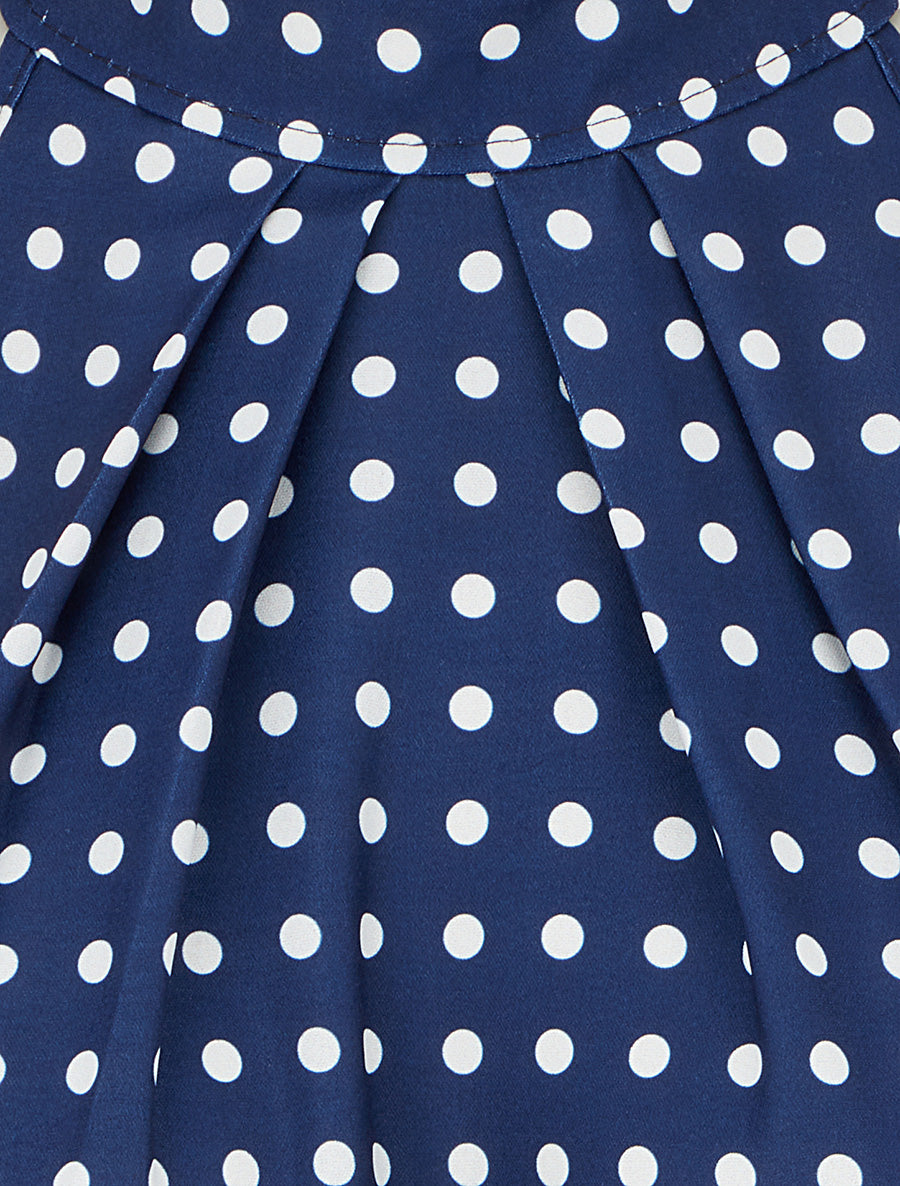 Top sans manches imprimé à pois - Marine - 3